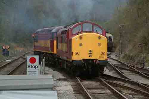 
Fig 3 - Locos arriving on the NYMR