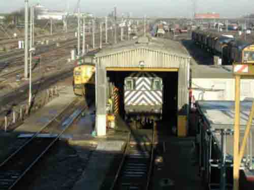 
Fig 2 - Looking north, down on the depot